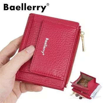Baellerry Женский Мини Кошелек Дизайн Держатель Для Карт для Дам Молния Наличные Деньги Сумки Кошельки 11.5cm*9.5cm*3cm красный
