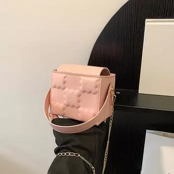 Bag women s 2024 autumn new Korean version fashion indentation mini portable small square bag women s shoulder messenger bag белый