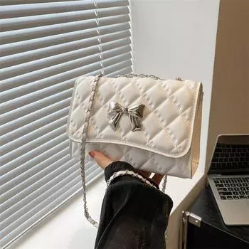 Bag women s 2024 summer Korean version of the new fashion casual personalized small square bag trend simple oblique span shoulder bag women чёрный