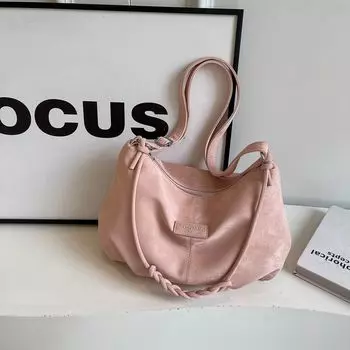 Bag Women s Soft Surface Work Shoulder Crossbody Commuter Bag Pink without pendant