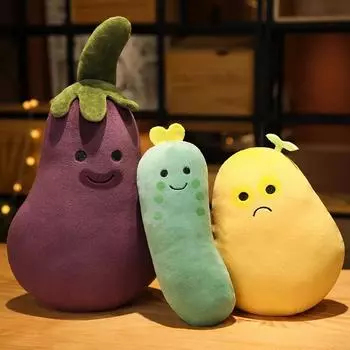 Баклажан, полотенце, тыква, картофель, плюшевые игрушки, милые куклы-огурцы, плюшевые игрушки из овощей, детские подарки на день рождения, декор 10cm