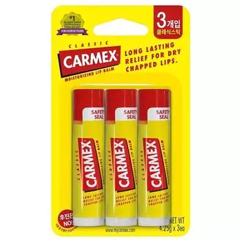 Бальзам для губ Carmex Classic Stick Original, 4,25 г, 3 шт.