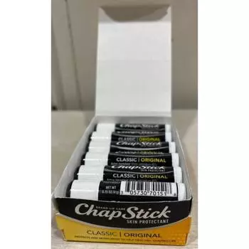 Бальзам для губ Chapstick Classic, оригинальная упаковка 12 шт., 4 г, 12 шт.