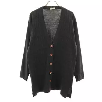 BALENCIAGA 90s Made in Italy Old Long sleeve V neck knit cardigan cable Women Used