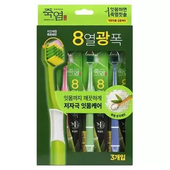 Bamboo salt 8-heat wide range intensive care between teeth, 3 packs