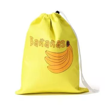 Banana Storage Bag Drawstring Closure Aluminum Lining Easy to Clean Multi-purpose Reusable Fruit Vegetable Protective Bag D