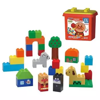 BANDAI Block Bucket for The First time BlockLabo Block lab Anpanman (Japan Import)