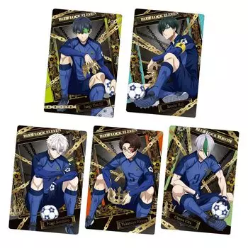 BANDAI Blue Lock Вафли 5 штук со вкусом карамельного крема Набор линейки был (Конфеты-игрушки) [Коробка 20] Некоторые обновлены.