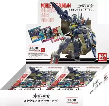 BANDAI Mobile Suit Gundam Witch of Mercury Square Sticker Set 20 упаковок (пак) (BOX)