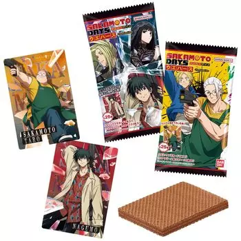 Bandai SAKAMOTO DAYS Вафли Конфеты - Анимация- (20 штук) игрушки/вафли (выпечка сладостей) (ДНИ САКАМОТО)