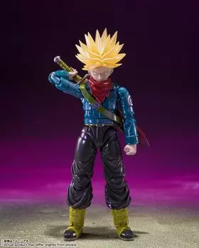 Bandai SDCC 2024 Dragon Ball Super Future Trunks Super Saiyan Figure S.H.Figuarts синий