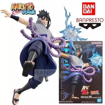 Bandai Shippuden Effectreme Учиха Саске 20-летний юбилей 17 см Оригинальная аниме-фигурка Модель игрушки Подарочная коллекция