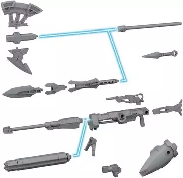 BANDAI SPIRITS 30MM Optional Weapon 1 for Ciel Nova scale plastic model 1/144 pre-colored серый
