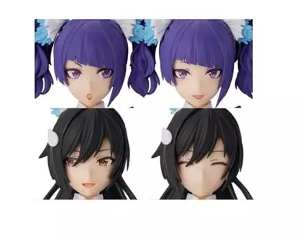 BANDAI SPIRITS 30MS Дополнительный набор причесок и частей лица (Мами Танака/Сакуя Ширасе) Пластиковая модель с цветовой маркировкой.