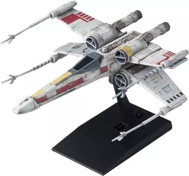 BANDAI SPIRITS Star Wars Vehicle Model 002 Starfighter Пластиковая модель X-Wing с цветовой кодировкой белый