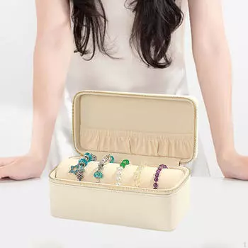 Bangle Box Jewelry Браслет Чехол Дорожный для Часов Рынки бежевый