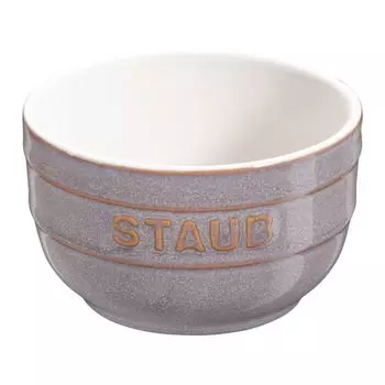 Банка для рома Staub, старинная серая керамическая маленькая миска, безопасная для использования в микроволновой печи, японская тарелка круглая 8 см [Авторизованный продукт] 40511-860