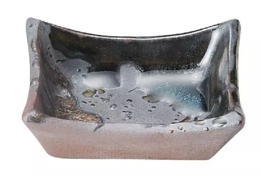 Banko Ware Iga Kinsai Small Bowl Plate Diameter Corner Peep Made in Japan 16055 approx. 7.5cm