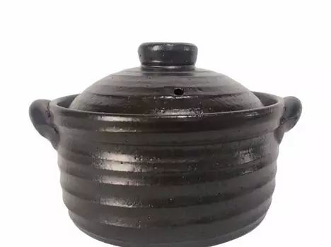 Banko Ware IH Compatible Earthen Pot IH Multi Rice Cooker 2 Cups Rice Cooker Black (Double Lid)