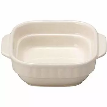 Banko Ware Ovenware Stacking Square Gratin Dish White 14cm Diameter Microwave Dishwashable Made in Japan 9180 (Small) Approx. белый