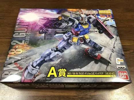 Banpresto Ichiban Kuji Collaboration Mobile Suit Gundam Gunpla A Prize Gundam MG1/100 RX-78-2 Ver.3.0 [Solid Clear/Standard]