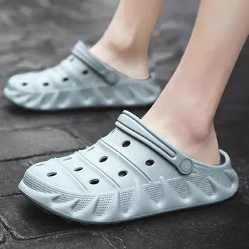 Baotou hole shoes men s beach shoes summer fashion cool slippers women s non-slip outdoor sandals couple manufacturer 36 белый