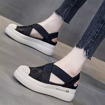 Baotou sandals women s summer lace platform lazy fisherman shoes casual shoes women s shoes 35