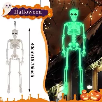 Bar Haunted House Escape Simulation Plastic Skeleton Props Ornaments One Size белый