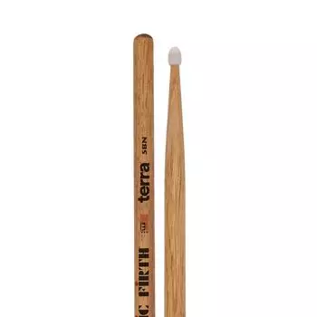 Барабанные палочки VIC FIRTH Terra Series 5B с нейлоновым наконечником 15,1x407 мм, наконечник из нейлона Hickory VIC-5BTN
