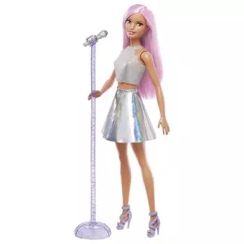 Barbie Barbie 65 Barbie and Work Поп-звезда Кукла Барби Одеваются Кукольный Домик PlayRotend Play Кукла Возраст 3 и старше Серебряный JCW42
