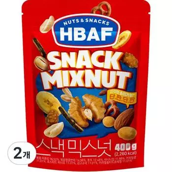 Barf HBAF Nuts & Snacks Snack Mix Nuts, 400g, 2 pieces, Korean nuts