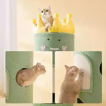 Бархатная лазалка для кошек, кошачий туалет, кошачье дерево, сизалевое ведро, многофункциональная большая башня для кошек, столбик для царапания кошек