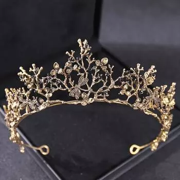 Барочная хрустальная корона-бабочка, тиара со стразами, диадема для выпускного вечера, повязка на голову, свадебные аксессуары для волос, ювелирные изделия, корона, тиара, подарок
