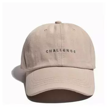 Baseball Hat Women s Spring And Summer, Korean Version, Ins Street, Burgundy Letter Embroidery, Cap, Summer Men Adjustable&Adult бежевый