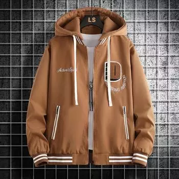 Baseball Uniform Men s Spring, Autumn and Winter Buckle Plus Velvet Plus Large Size Loose Boys Casual Jacket S