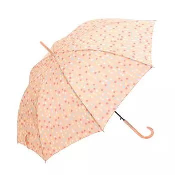 Basic Standard Long Umbrella for Women Cute Design Stylish Color Handle 58cm One Touch Jump Umbrella Durable Windproof Glass Fiber Bone Dot Fruit