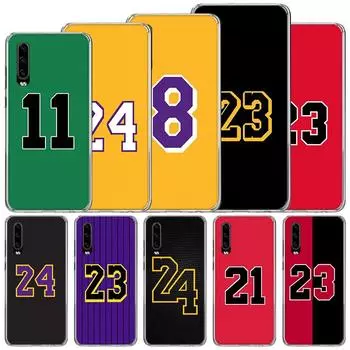 Basketball 23 24 Number Soft Case For Huawei P30 Lite P40 P20 P10 P50 Pro Phone Cover Mate 20 30 40 10 P30Lite Shell Funda Coque Huawei P30
