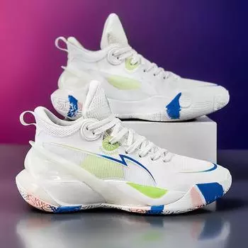 Basketball shoes men s friction sound actual combat sneakers couple high-top sneakers teen luminous running shoes 36