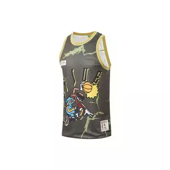 Баскетбольная майка Li Ning Badfive с круглым вырезом и принтом по всей поверхности, унисекс, серо-зеленая AAYS469-1 L