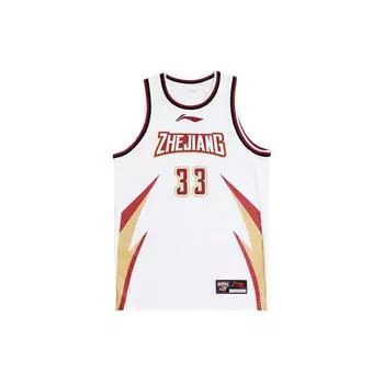Баскетбольная майка Li Ning CBA Alliance Edition SW Fan Version сезона 2021-2022 Zhejiang Golden Bulls Wu Qian 33 Home Men jersey AAYR747-1 XXXL