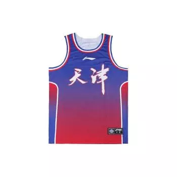 Баскетбольная майка Li Ning CBA Series Gradient Sports Competition, мужская майка, цвет красный синий AAYT879-1 M