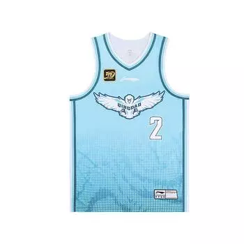 Баскетбольная майка Li Ning Cba Series с буквенным принтом и номером, классическая версия, сезон 24-25, команда Циндао, Wang Ruize 2, мужская майка AAYU779-1 M