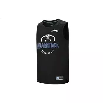 Баскетбольная майка Li Ning Training Guangdong Team Sponsed Version Мужская майка черная AAYQ557-1 4XL
