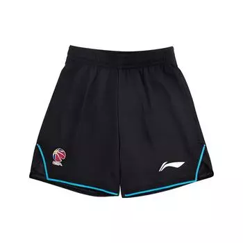 Баскетбольные брюки Li Ning CBA Series с принтом логотипа, прямые, мужские, черные, AAPT981-1 S