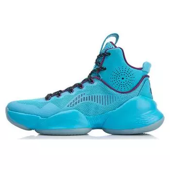 Баскетбольные кроссовки Li-Ning Air Strike 5 Professional Competition High-Top, мужские кроссовки Lake-Blue ABAN045-6 44