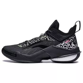 Баскетбольные кроссовки Li-Ning Air Strike 10 с амортизацией, поддержкой, устойчивостью, противоскользящие, среднего размера, мужские кроссовки черного цвета ABAT089-7 42