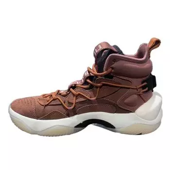 Баскетбольные кроссовки Li Ning Air Strike 6 с амортизацией и противоскользящей подошвой, мужские, серо-коричневые, ABAP115-3 43