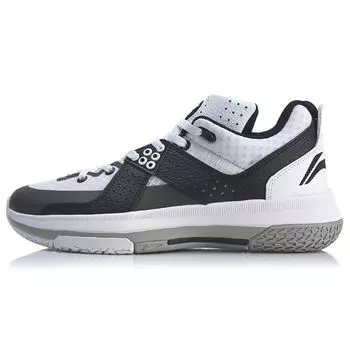 Баскетбольные кроссовки Li Ning All City 5 Wade Series с нескользящей подошвой и износостойкостью, мужские, черные, белые, серые, ABAS105-1 44