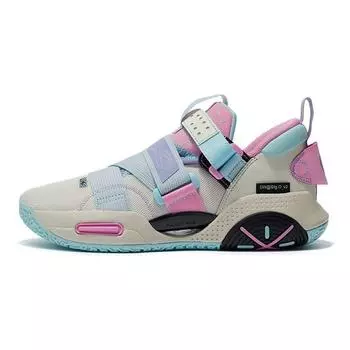 Баскетбольные кроссовки Li Ning All City 9 V2 Youth Low-Top Детские кроссовки Синие Серые Фиолетовые ABPR055-10 37.5