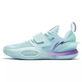 Баскетбольные кроссовки Li Ning All City 10 V2 Cold Blood с амортизацией, противоскользящие, с низким верхом, мужские баскетбольные кроссовки Water-Wave-зеленые ABAS059-4 43